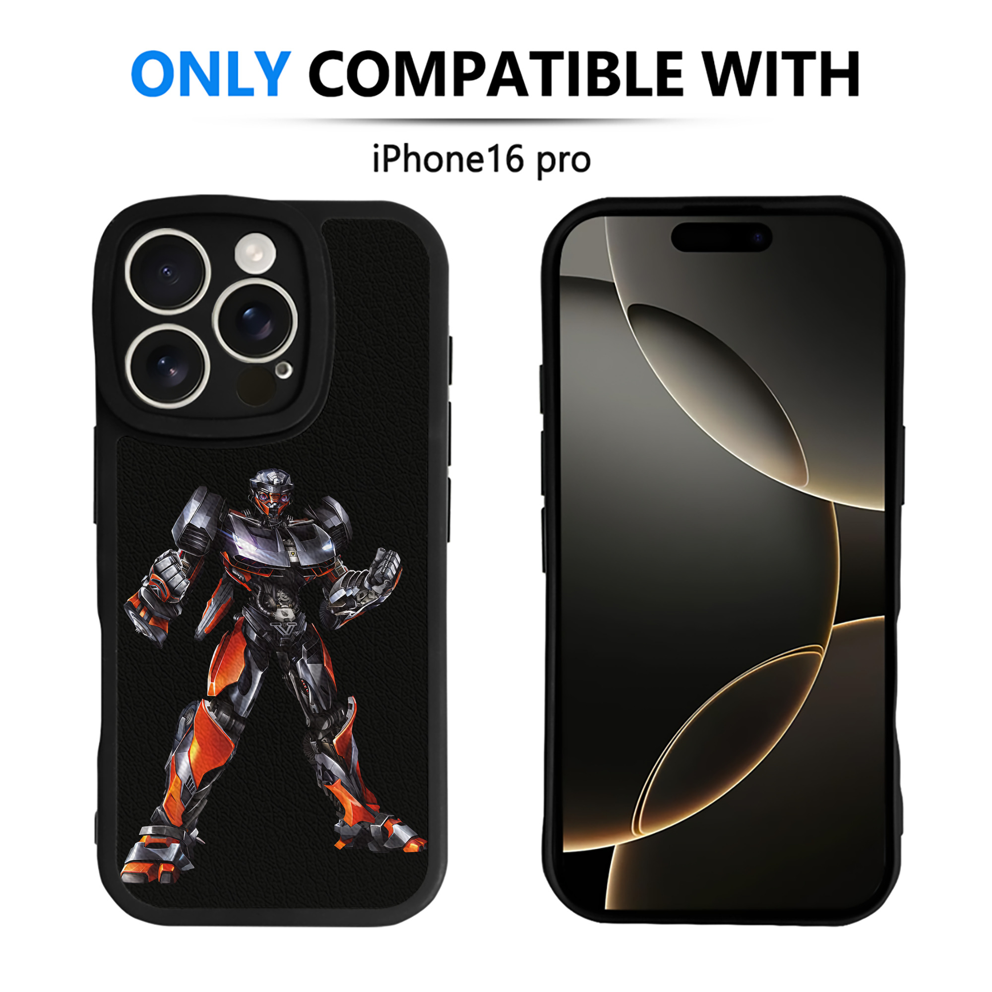 （画像用） Transformers トランスフォーマー 【iPhone 16シリーズ対応】シリコンスマホケース（レザー調） 材質：シリコン